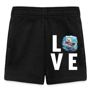 Loutre de mer - Short Bébé - noir - Devant