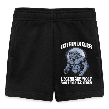 Alpha Wolf BIN DER LEGENDÄRE WOLF Lustiges - Baby Shorts - Schwarz - Vorne