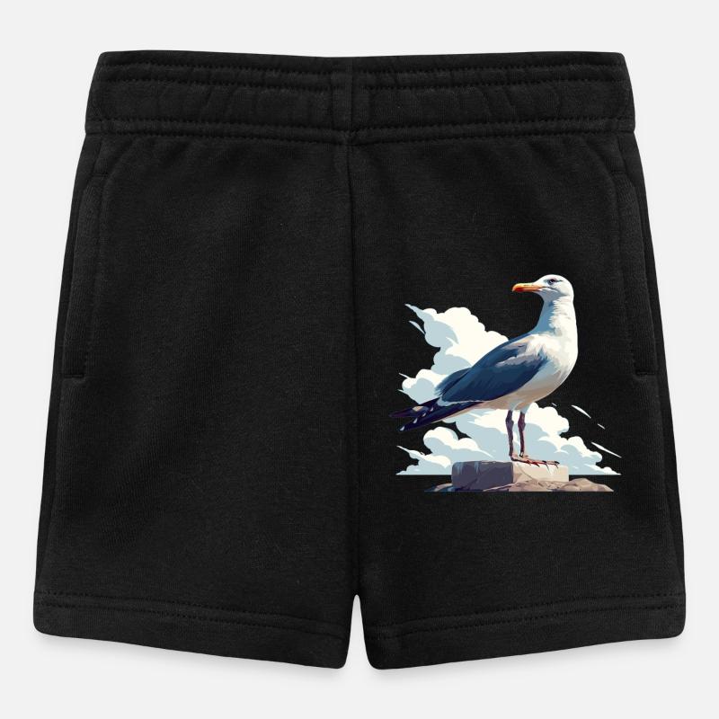 Möwen Möwe - Baby Shorts - Schwarz