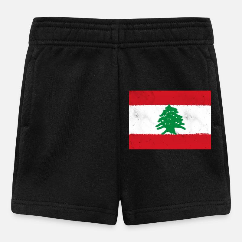 Flagge des Libanon - Baby Shorts - Schwarz