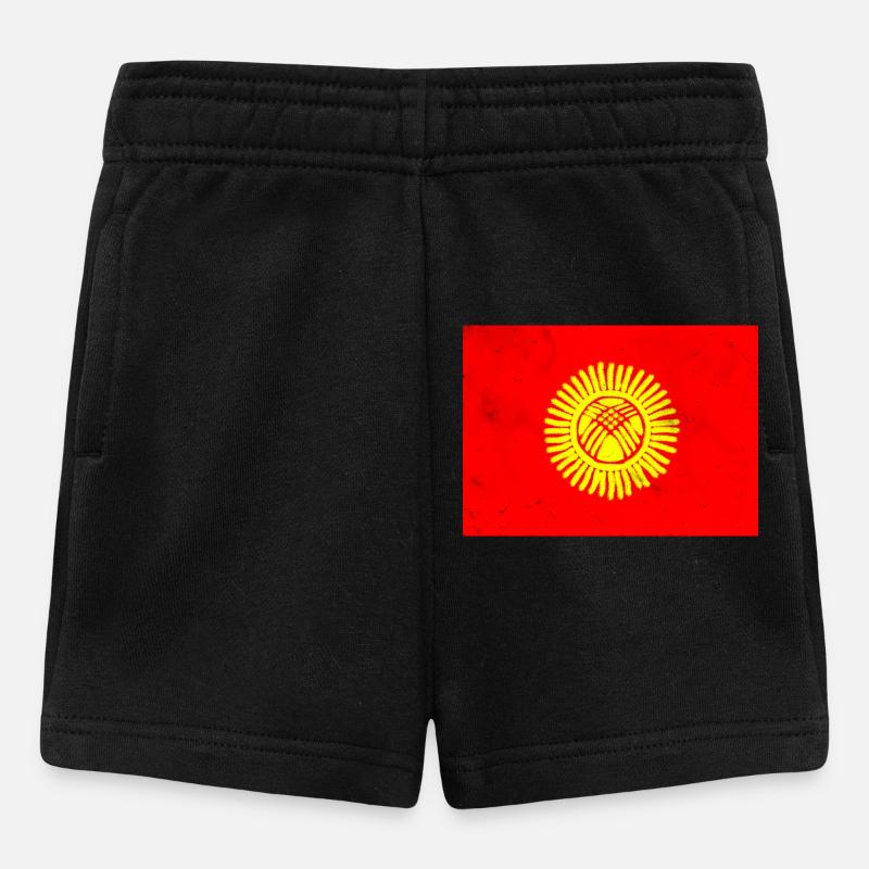 Drapeau du Kirghizistan - Short Bébé - noir