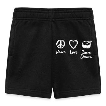Peace Love Caisse claire - Short Bébé - noir - Devant