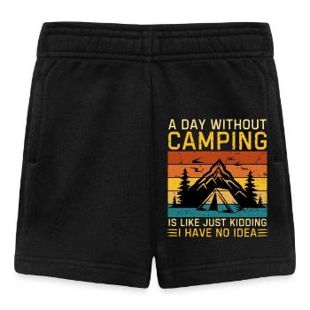Drôle de camping dicton camping - Short Bébé - noir - Devant