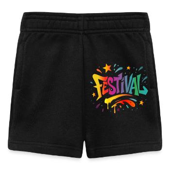 Festival – Bunte Energie in Graffiti-Style - Baby Shorts - Schwarz - Vorne