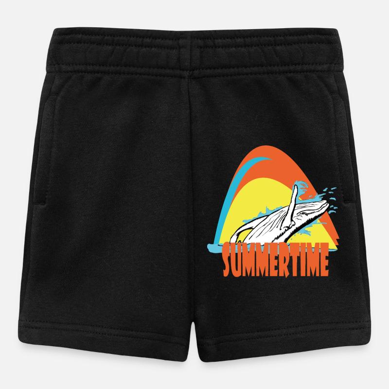 Humpback whale - Baby Shorts - black