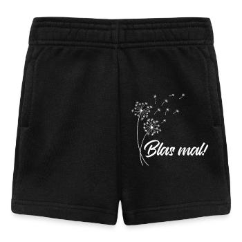 Positivität Flower Power BLAS MAL Löwenzahn - Baby Shorts - Schwarz - Vorne