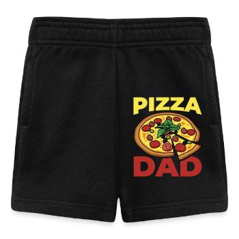 Lustiger Pizza Vater - Baby Shorts - Schwarz - Vorne
