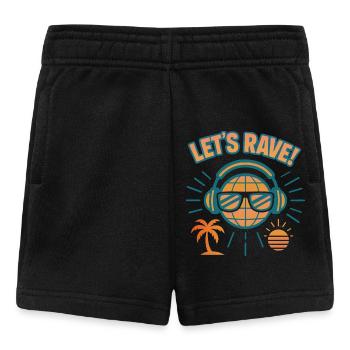Lets rave - Baby Shorts - Schwarz - Vorne