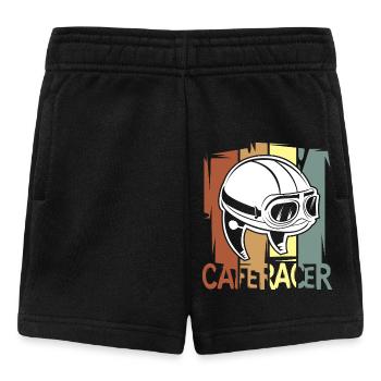 Conception de casque Cafe Racer - Style motard vintage - Short Bébé - noir - Devant