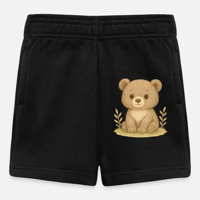 Forêt nordique - Ours brun - Short Bébé - noir