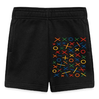 Geometrisches Muster Design - Baby Shorts - Schwarz - Vorne