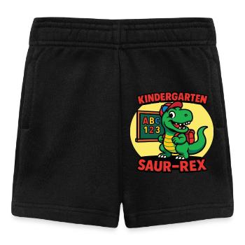 Kindergarten Saur-Rex Dinosaurier - Baby Shorts - Schwarz - Vorne