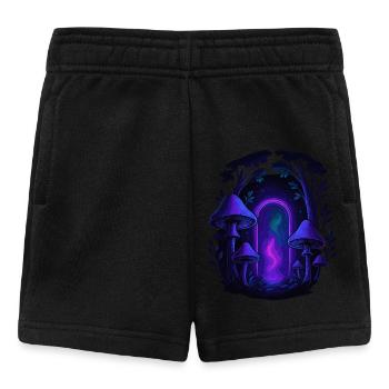 Psychedelic Mushroom Forest - Magic Portal - Baby Shorts - black - Front