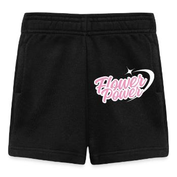 Flower Power - Police rétro en rose avec étoile - Short Bébé - noir - Devant