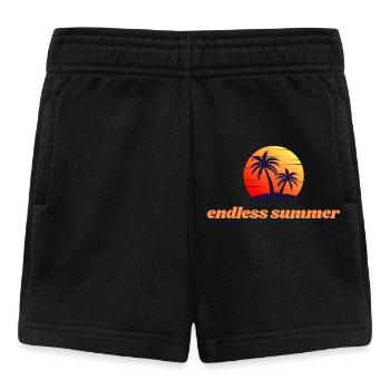 Endless Summer – Sunset & Palm Trees - Baby Shorts - black - Front