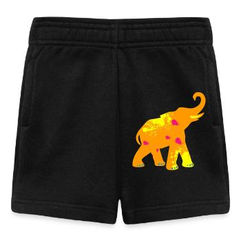 Elefant Yoga Kleckse Sprenkel Yoga Indien Holi om - Baby Shorts - Schwarz - Vorne