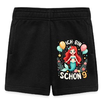 Ich bin schon 9 Meerjungfrau Geburtstag Mädchen - Baby Shorts - Schwarz - Vorne