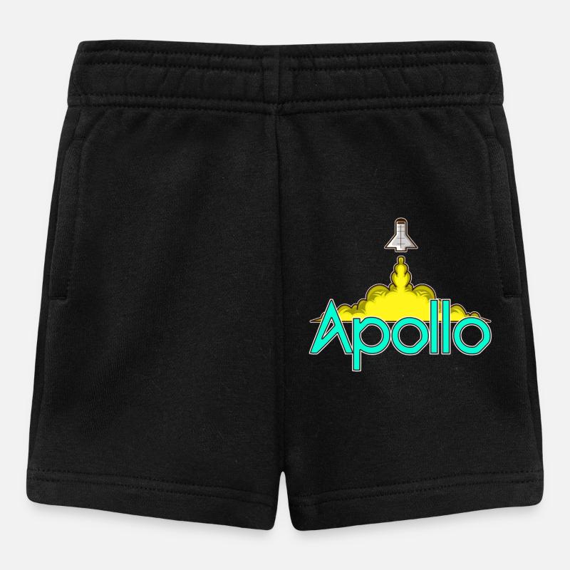 Apollo – lancement d’une fusée dans l’espace - Short Bébé - noir