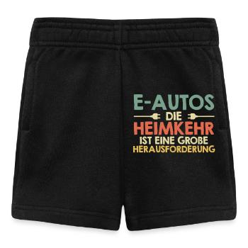 Verbrenner E-AUTOS HEIMKEHR IST HERAUSFORDERUNG - Baby Shorts - Schwarz - Vorne
