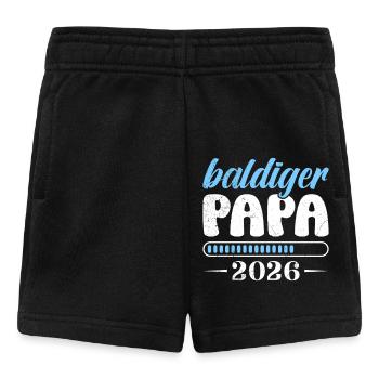 BALD PAPA 2026 Vaterschaft Lustiges - Baby Shorts - Schwarz - Vorne