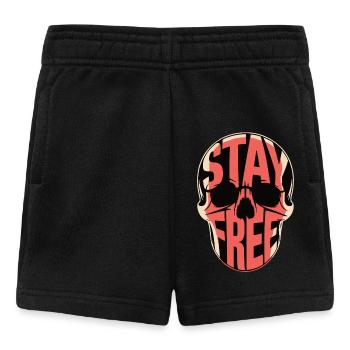 SKULL, RESTEZ LIBRE - Short Bébé - noir - Devant