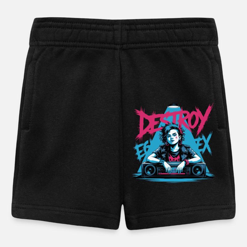 DESTROY SYSTEM - Baby Shorts - black