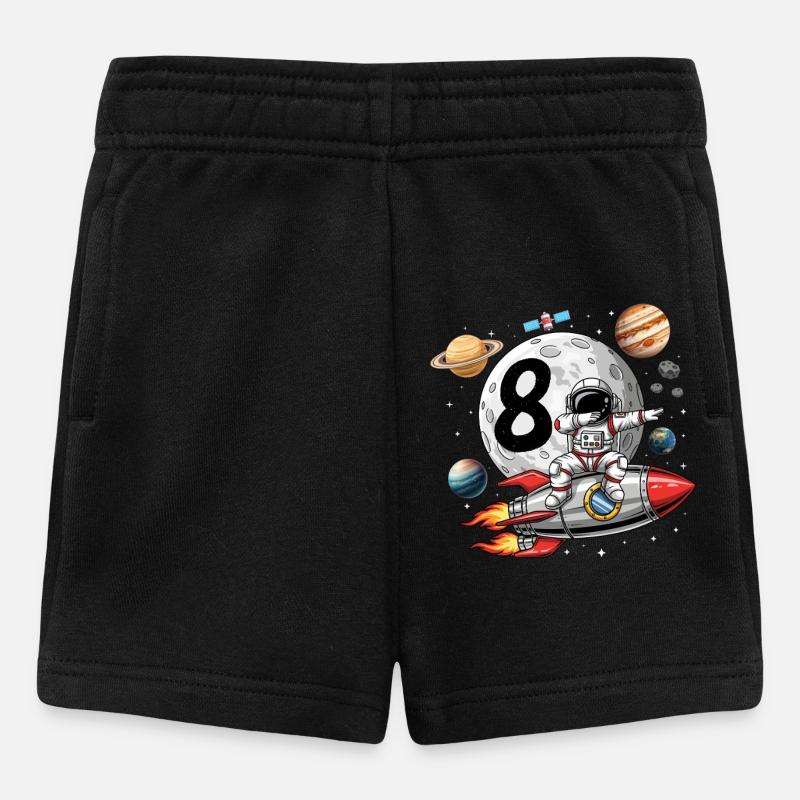 Astronaute 8 ans - Short Bébé - noir
