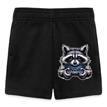 Raton laveur Gamer Nerd de jeu - Short Bébé - noir - Devant