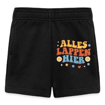 Malle ALLES LAPPEN HIER Retro Lustig - Baby Shorts - Schwarz - Vorne