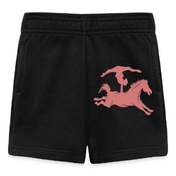 Équitation minimaliste silhouette voltige - Short Bébé - noir - Devant