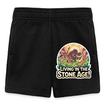 HÖHLENMENSCHEN, DIE IN DER STEINZEIT LEBEN - Baby Shorts - Schwarz - Vorne