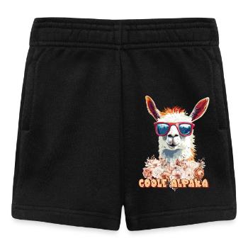 Alpaka COOLE ALPAKA Lama Lustiges - Baby Shorts - Schwarz - Vorne