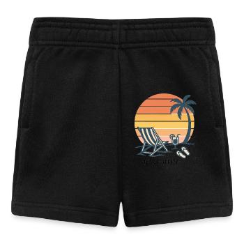 Sonnenuntergang Strand Urlaub Illustration - Baby Shorts - Schwarz - Vorne