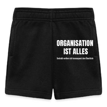 Organisation ist mein heimliches Chaos-System - Baby Shorts - Schwarz - Vorne