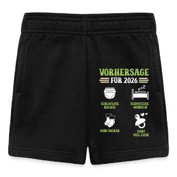 Schwangerschaft VORHERSAGE 2026 Lustiges - Baby Shorts - Schwarz - Vorne