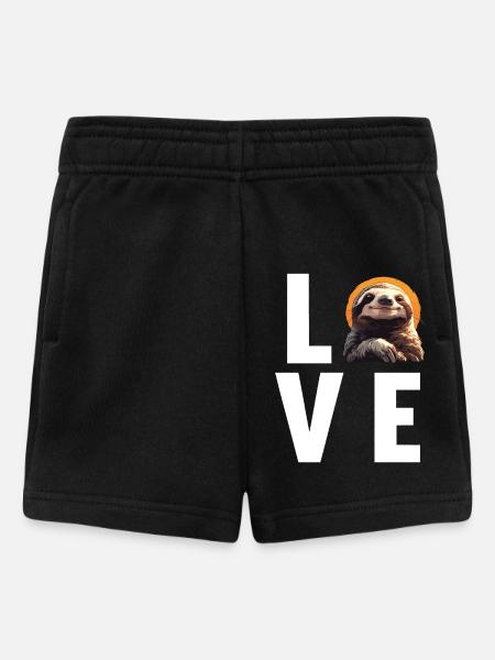 Faultiere Faultier - Baby Shorts - Schwarz