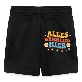 Malle ALLES WEICHEIER HIER Lustiges - Baby Shorts - Schwarz - Vorne
