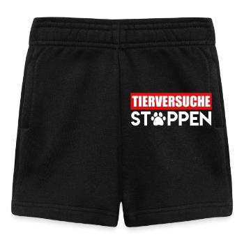 Tierschutz TIRVERSUCHE STAPPEN LUSTIG - Baby Shorts - Schwarz - Vorne