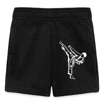 Karate Junge Skizze - Baby Shorts - Schwarz - Vorne