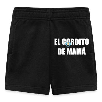 Mamas Molliger in WEISS - Baby Shorts - Schwarz - Vorne