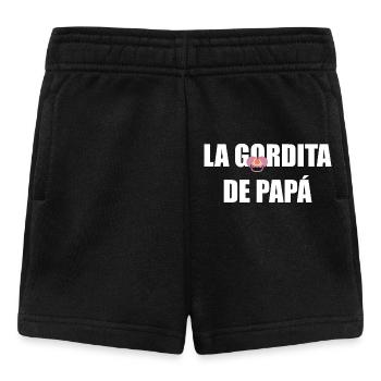 Papas Molliger in WEISS - Baby Shorts - Schwarz - Vorne