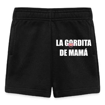 Mamas Molliger in WEISS - Baby Shorts - Schwarz - Vorne