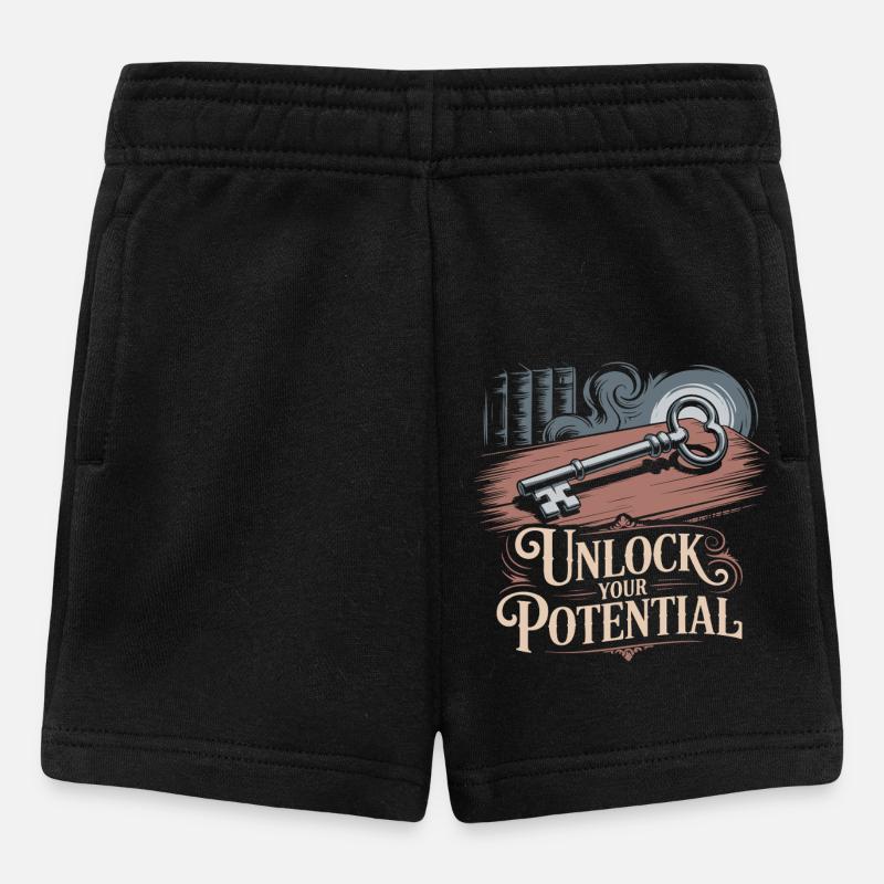 UNLOCK YOUR POTENTIAL - Baby Shorts - black