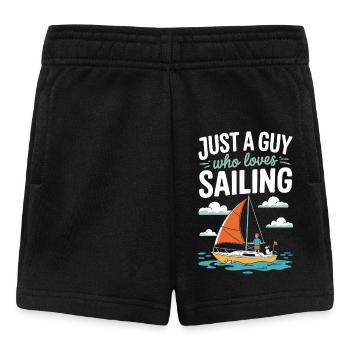 Juste un gars qui aime la voile – Sail Design - Short Bébé - noir - Devant