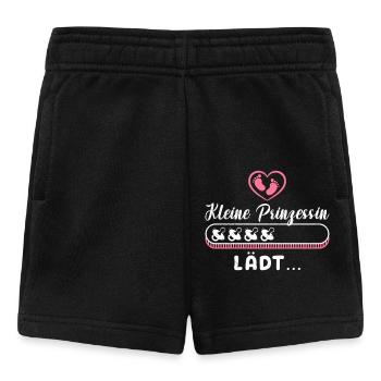 Schwangerschaft KLEINE PRINZESSIN LÄDT Lustiges - Baby Shorts - Schwarz - Vorne
