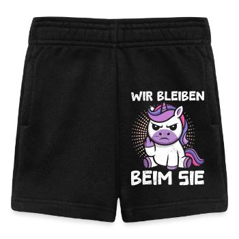 Mallorca WIR BLEIBEN BEIM SIE Anti Flirt Lustig - Baby Shorts - Schwarz - Vorne