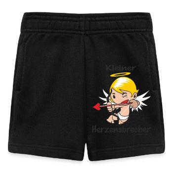 Baby- Kleiner Herzensbrecher - Baby Shorts - Schwarz - Vorne