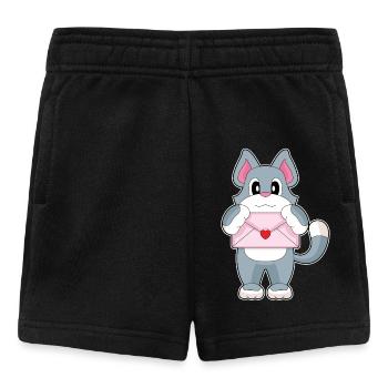 Cat Love Letter - Baby Shorts - black - Front