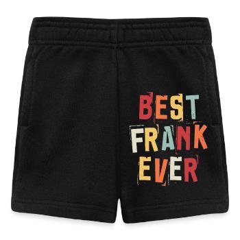 Best Frank Ever Retro First Name Text Saying - Baby Shorts - black - Front