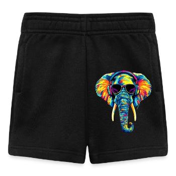 Elefant Rüssel Afrika Safari Wildnis Elefanten - Baby Shorts - Schwarz - Vorne